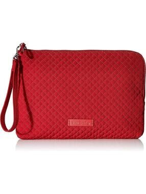 VERA BRADLEY Iconic RFID microfiber Wristlet +key-fob Clutch Red MSRP$68 NWT